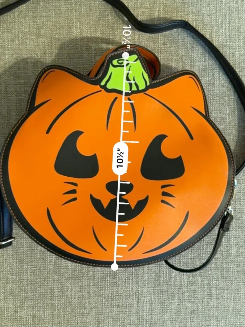 LIMITED EDITION Spooksieboo Orange Pumpkin Cat Crossbody Bag